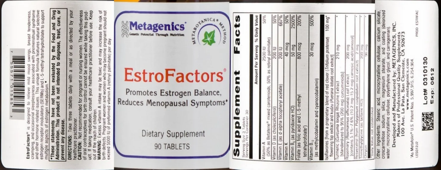 Label for EstroFactors