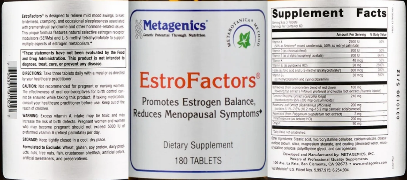 Label for EstroFactors