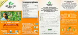 Label for Tulsi Immune Daily Traditional Spice