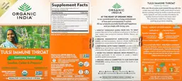 Label for Tulsi Immune Throat Soothing Fennel