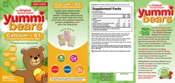 Label for Calcium + Vitamin D3