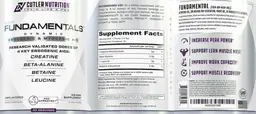 Label for Cutler Fundamentals Unflavored