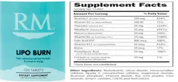 Label for Lipo Burn