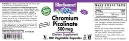 Label for Chromium Picolinate 500 mcg