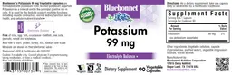 Label for Potassium 99 mg