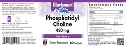 Label for Phosphatidyl Choline 420 mg
