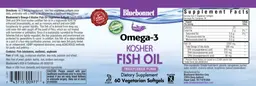 Label for Omega-3 Kosher Fish Oil