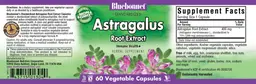 Label for Astragalus Root Extract