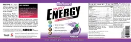Label for Simple Energy Grape Flavor