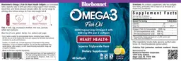 Label for Omega-3 Fish Oil Heart Health Lemon Flavor