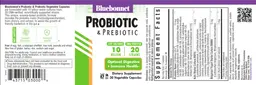 Label for Probiotic & Prebiotic