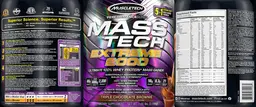Label for Mass Tech Extreme 2000 Triple Chocolate Brownie