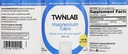 Label for Magnesium Caps 420 mg