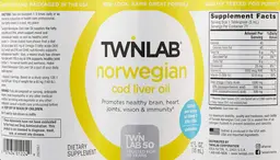 Label for Norwegian Cod Liver Oil