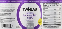 Label for Stress B-Complex Caps