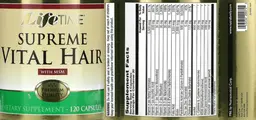 Label for Supreme Vital Hair with MSM