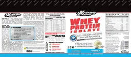 Label for Whey Protein Isolate Vanilla Flavor