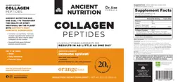 Label for Collagen Peptides Orange Flavor