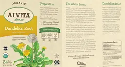 Label for Dandelion Root