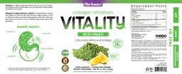 Label for Collagen Refreshers Vitality Matcha Lemon Flavor