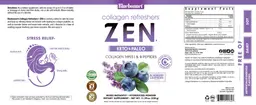 Label for Collagen Refreshers Zen Blueberry Lavender Flavor