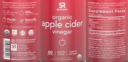 Label for Organic Apple Cider Vinegar Gummies
