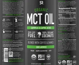 Label for Organic MCT OIL Unflavored