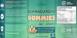 Label for Ashwagandha Gummies