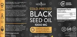 Label for Black Seed Oil 1000 mg