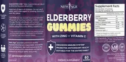 Label for Elderberry Gummies