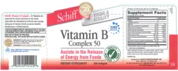 Label for Vitamin B Complex 50