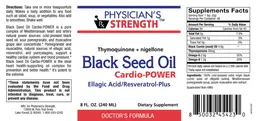 Label for Black Seed Oil Cardio-POWER