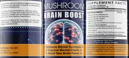Label for Mushroom Brain Boost