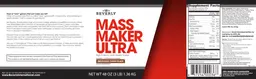 Label for Mass Maker Ultra Delicious Chocolate