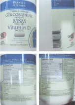 Label for Triple Strength Glucosamine 1500 mg MSM 1000 mg Vitamin D 1000 IU