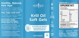 Label for Krill Oil Soft Gels