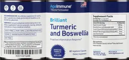 Label for Brilliant Turmeric and Boswellia