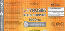 Label for L-Tyrosine Brain Support 1000 mg