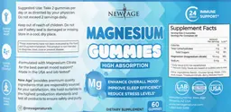 Label for Magnesium Gummies