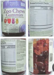 Label for Zoo Chews Gummies