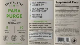 Label for Para Purge