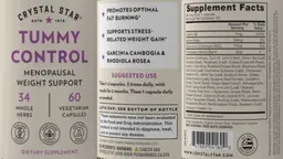Label for Tummy Control