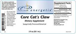Label for Core Cat's Claw