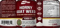 Label for Horny Goat Weed 1000 mg