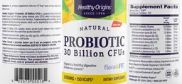 Label for Probiotic 30 Billion CFU's