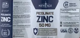 Label for Picolinate Zinc 50 mg