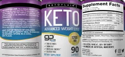 Label for Keto 1200 mg