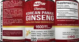 Label for Korean Panax Ginseng 1600 mg