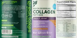 Label for Quick Dissolve Collagen Peptides Classic Caramel Flavored