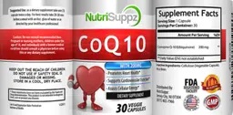 Label for CoQ10 200 mg
